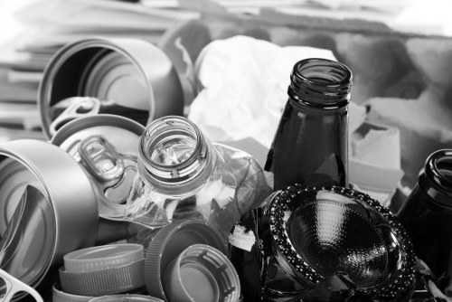 Construction site with demolition waste