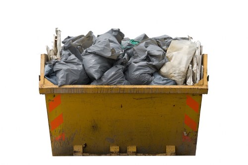 Commercial skip in a business setting in Harrow