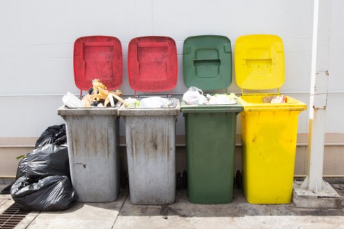 Garden waste being collected for recycling